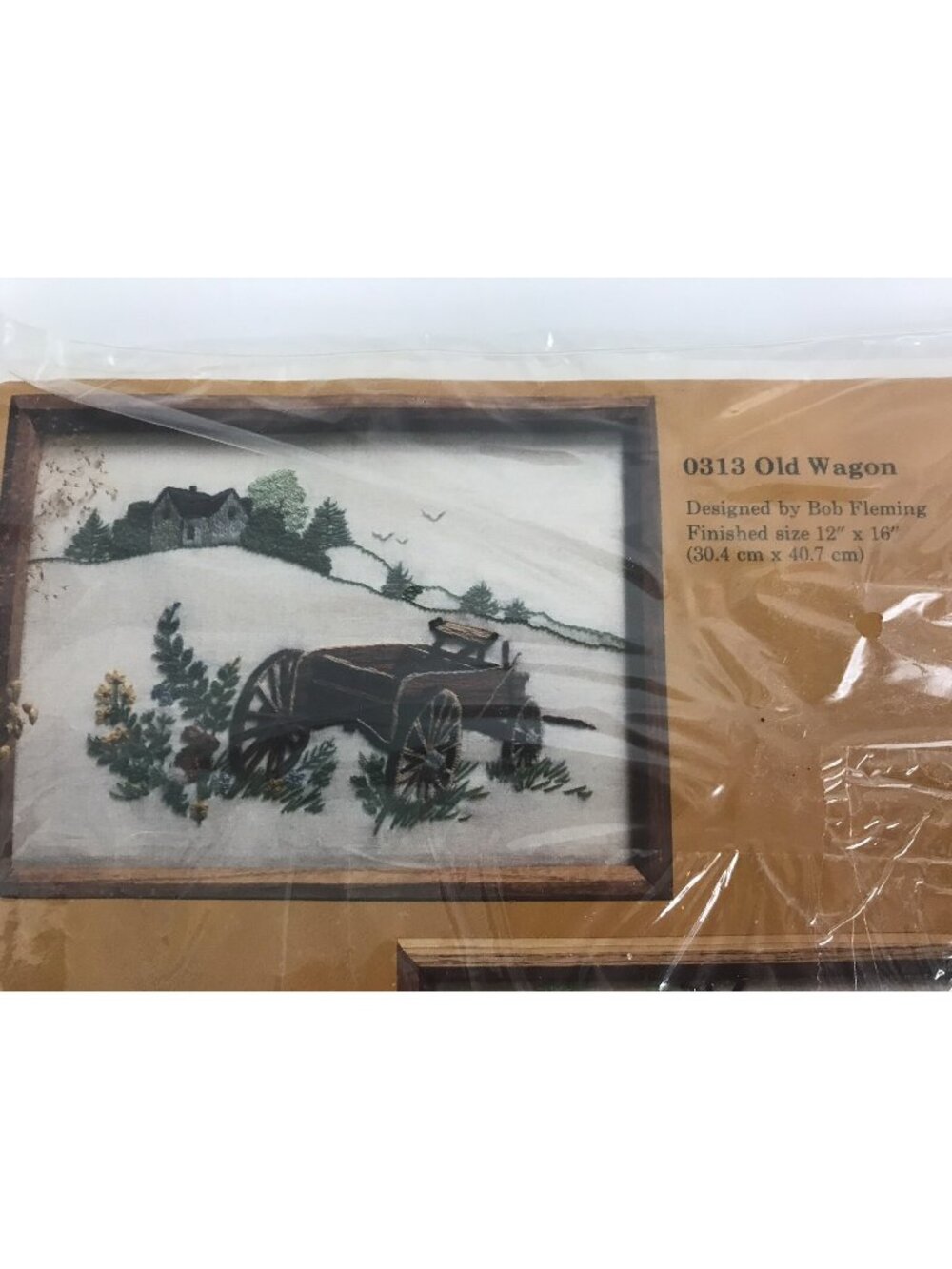 Vintage OLD WAGON Crewel Needlepoint Craft Kit The Creative Circle 313 NEW